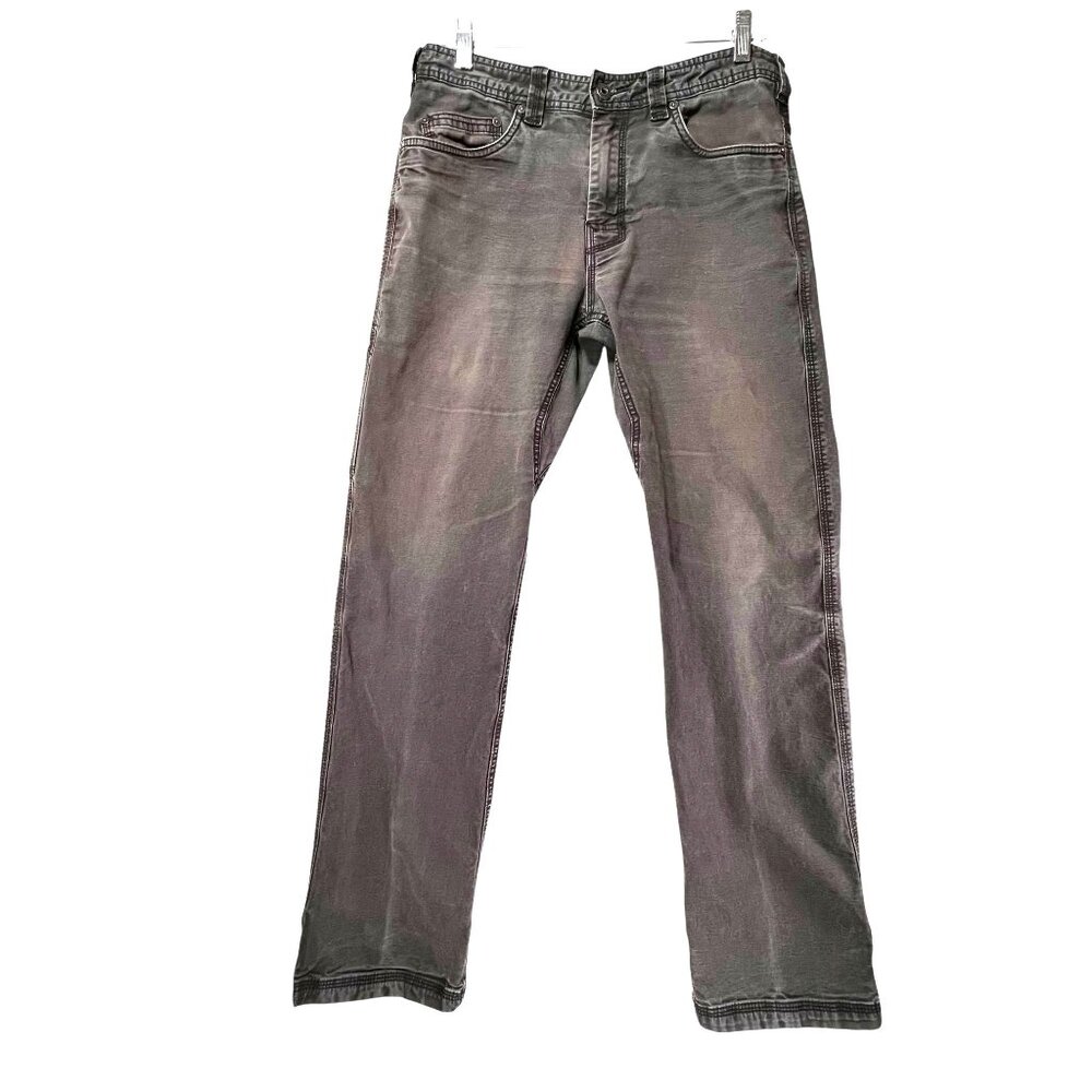 Prana Zion II Gray Slim Fit Jeans Utility Pocket 33x32 Stretch 124977 Hiking